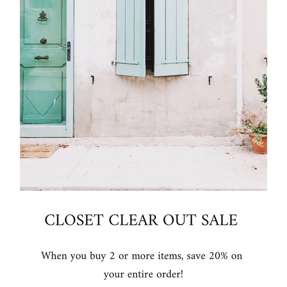 CLOSET CLEAR OUT SALE !!!